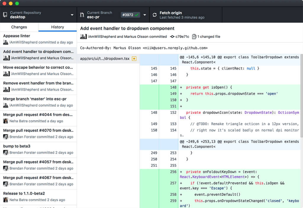 GitHub Desktop screenshot