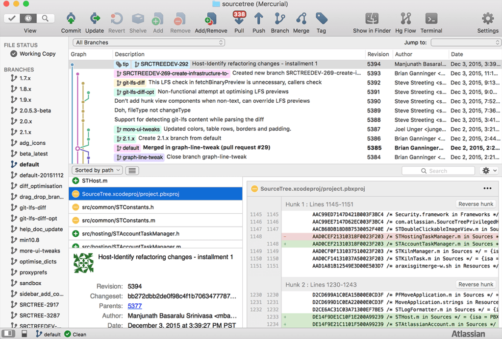 Sourcetree screenshot